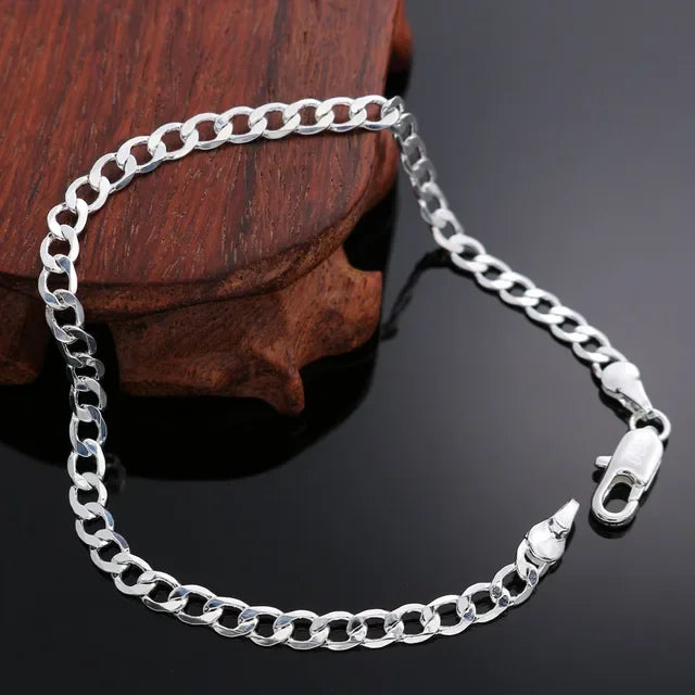 New 8 Inches 925 sterling silver Punk Figaro Chain Bracelet for Men Women Hip Hop Bracelet Party Fashion Jewelry Gifts wholesale