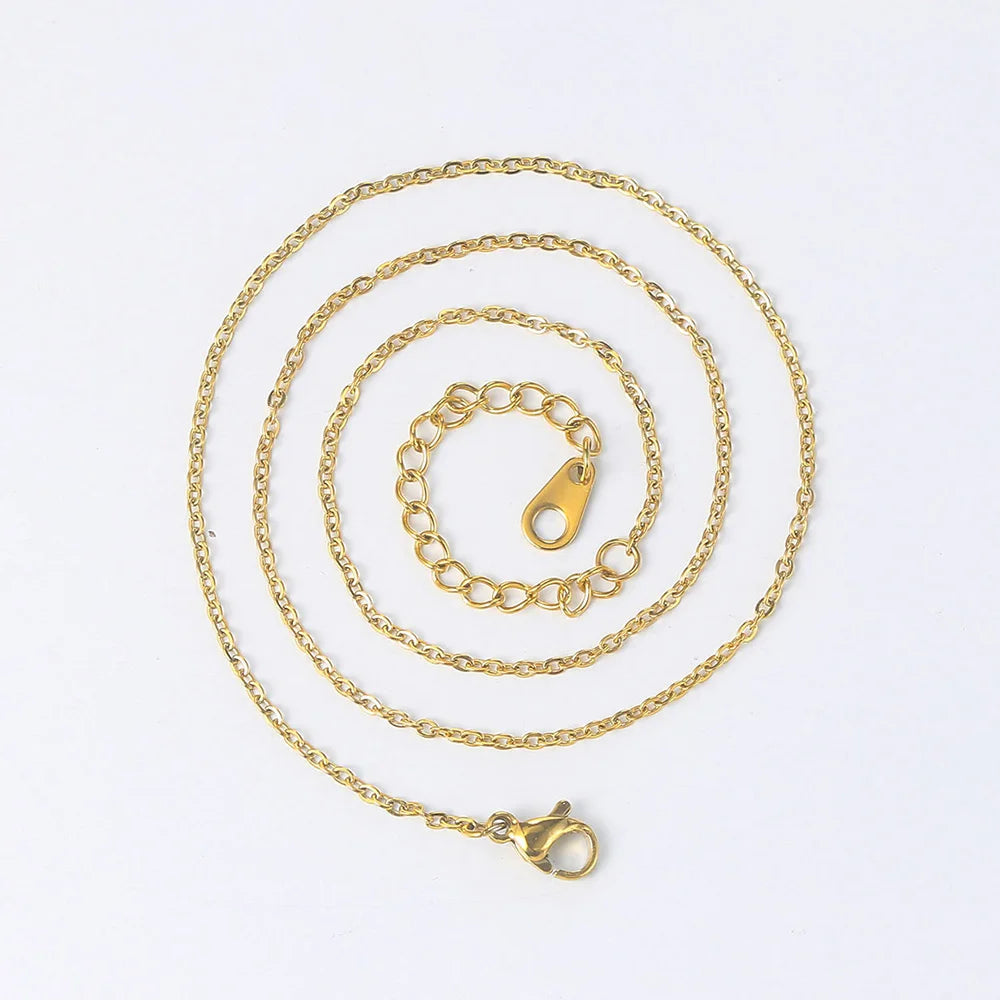 Cross Pendant Rope Chain Necklace Stainless Steel