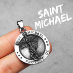 Arch Angel St.Michael Men Necklaces Stainless Steel Pendant Chain Powerful Amulet Vintage Cool Women Jewelry Gifts