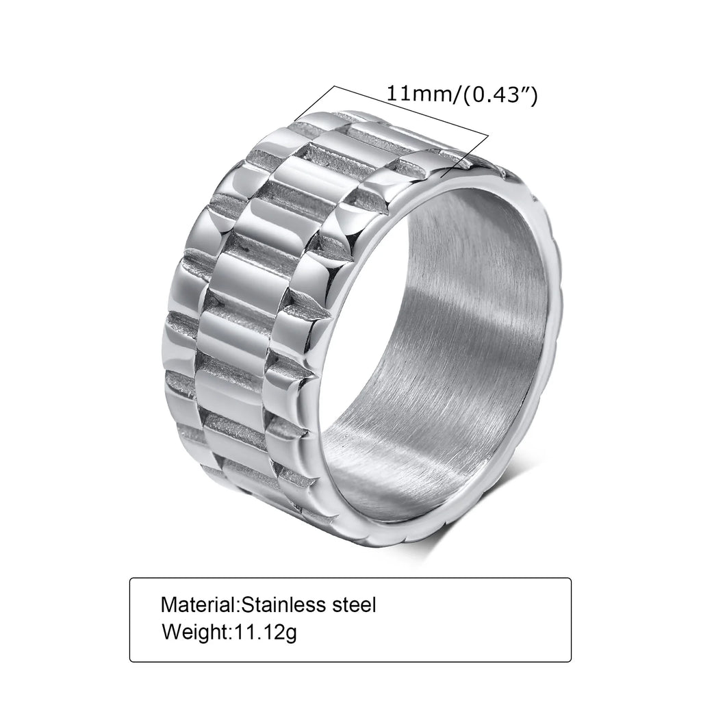 Presidential Watch Link Ring — Stainless Steel