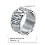 Presidential Watch Link Ring — Stainless Steel