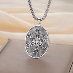 Retro Saint Religious Necklaces for Women Men Archangel Metatron Pendant Patron Saint Amulet Medal Religion Religious
