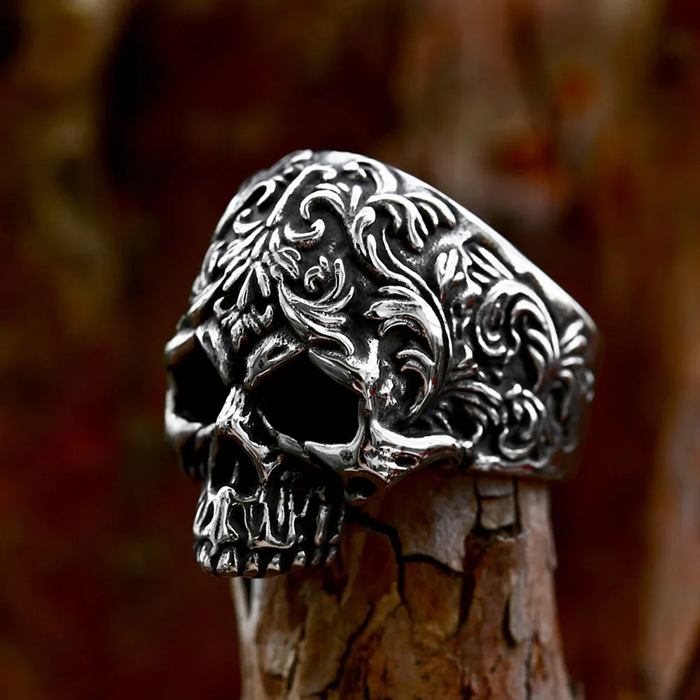 Vintage Skull Ring — 316L Stainless Steel Gothic