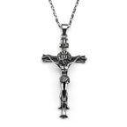 Big INRI Jesus Crucifix Cross Pendant Necklace — Stainless Steel