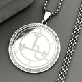 Occult Sigil Two-Tone Pendant Demon Seal Rhinestones