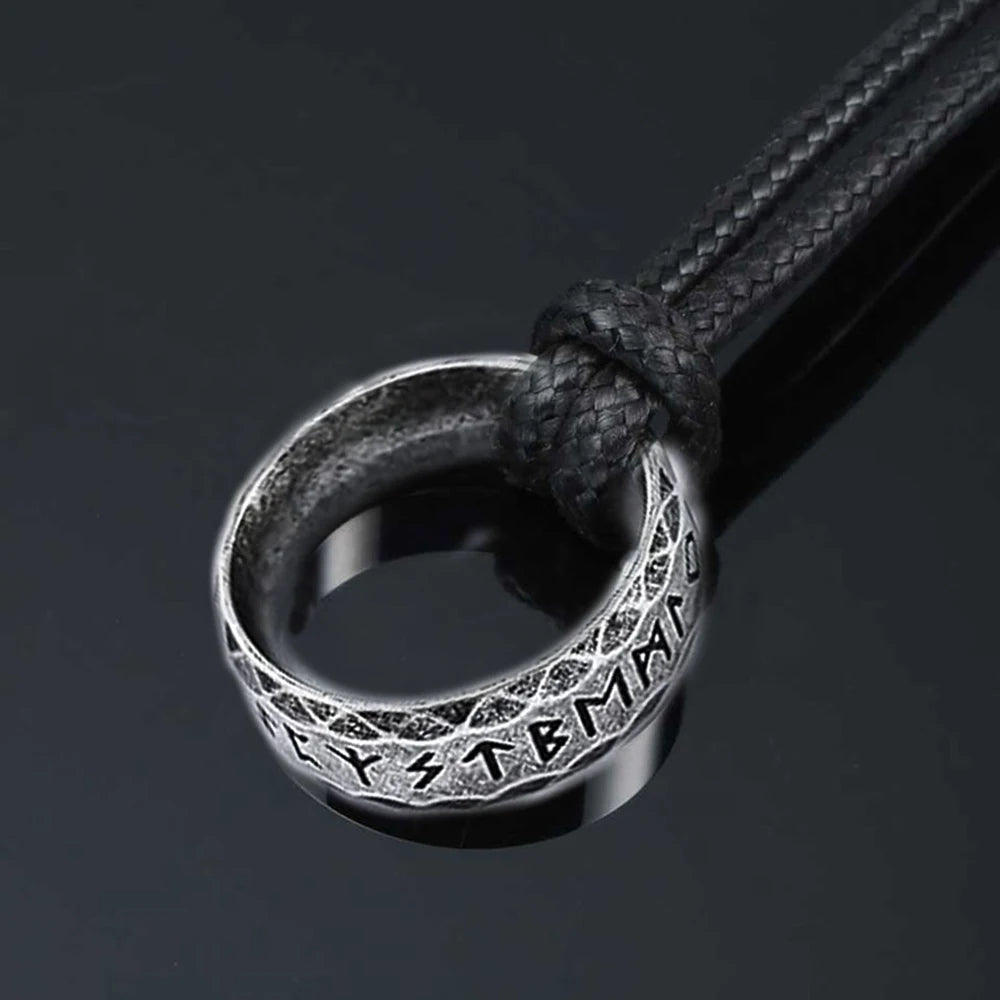 Viking Rune Stainless Steel Pendant Necklace