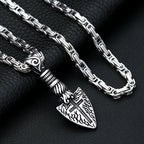 Viking Spearhead Pendant — Stainless Steel