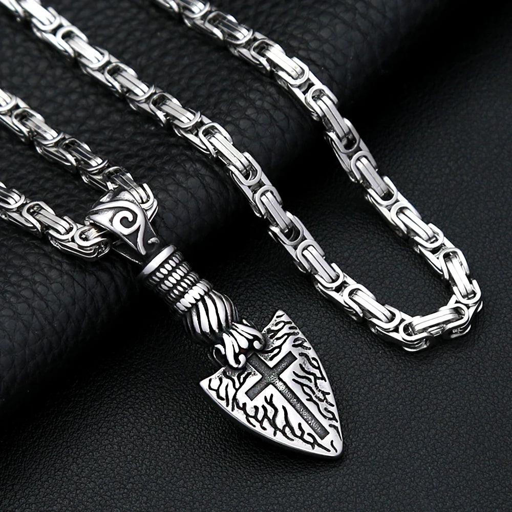 Viking Spearhead Pendant — Stainless Steel