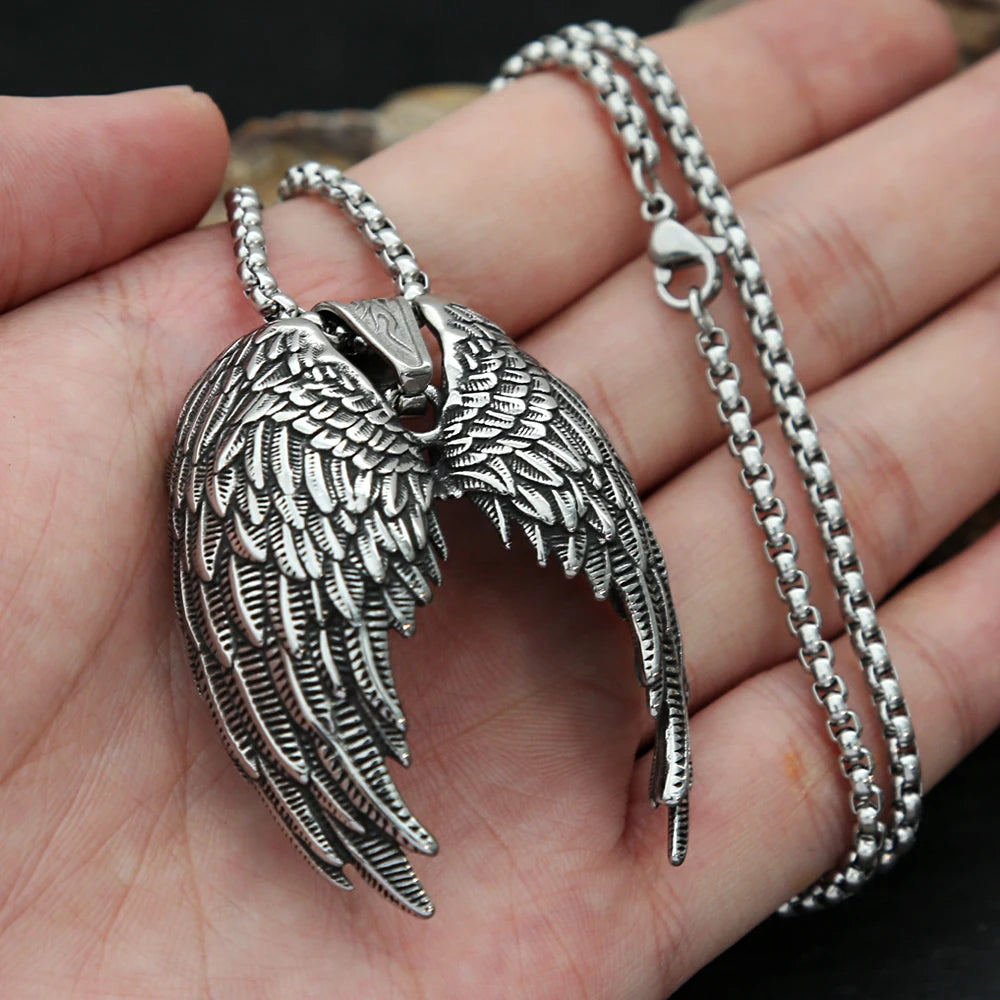 Angel Wings Steel Pendant Punk
