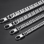 Thick Cuban Link Bracelet 8-14mm — Stainless Steel