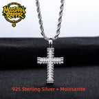 Iced Out Cross Pendant — 925 Silver