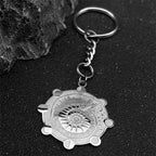 Star Key Silver Pendant Witch Snail Moon Phase