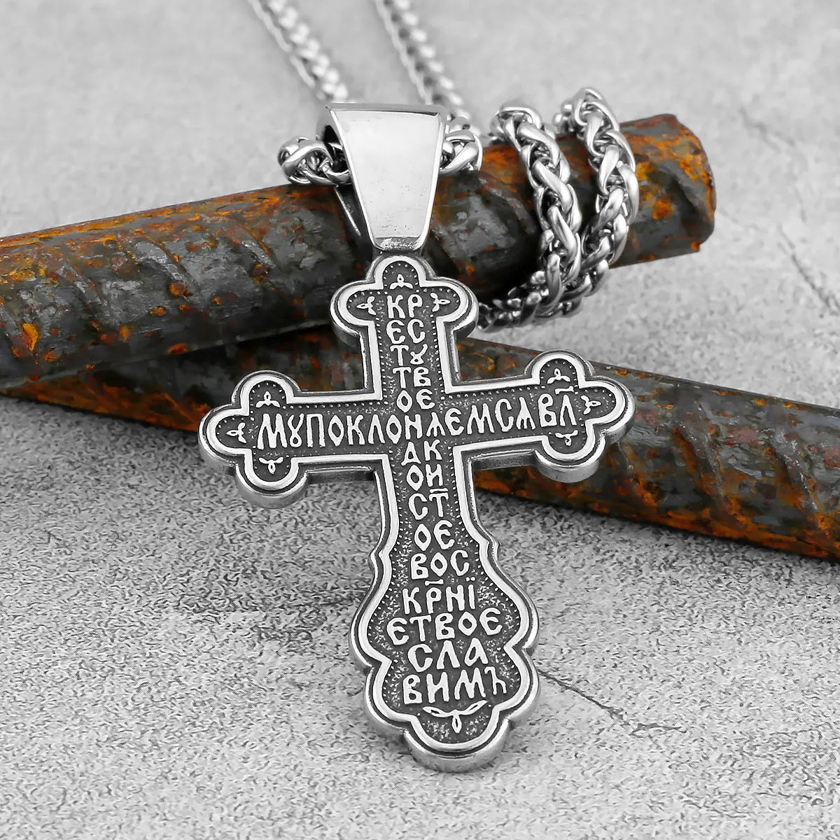 316L Stainless Steel Odin Vintage Men's Viking Necklace Nordic Religious Belief Jesus Valknut Cross Pendant Jewelry Unisex