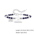 Vnox Men's Cross Natural Stone Beads Bracelets, 19-24cm Adjustable Length Lobster Clasp Trendy Chain Wristband Jewelry for Him