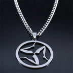 Wolf Greek Steel Pendant Triskelion Triskele Irish