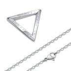 Vnox Norse Viking Pendant Necklaces, Men Twisted Stainless Steel Mobius Triangle Charm, Vegvisir Nordic Valknut