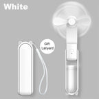 Portable Mini Fan 2000mAh USB Rechargeable 3 Speed Handheld Foldable Fan Hand Held Small Pocket Travel Fan with Handy