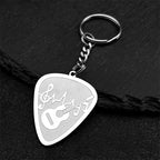 Guitar Pick Gold Pendant Necklace — Stainless Steel
