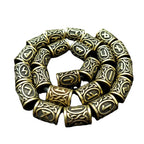 24pcs Metal Tubes Hair Braid Beard Dreadlock Beads Viking Rune Bead Spacer Knife Beads Rings Clips Styling Tools Pendant Braider