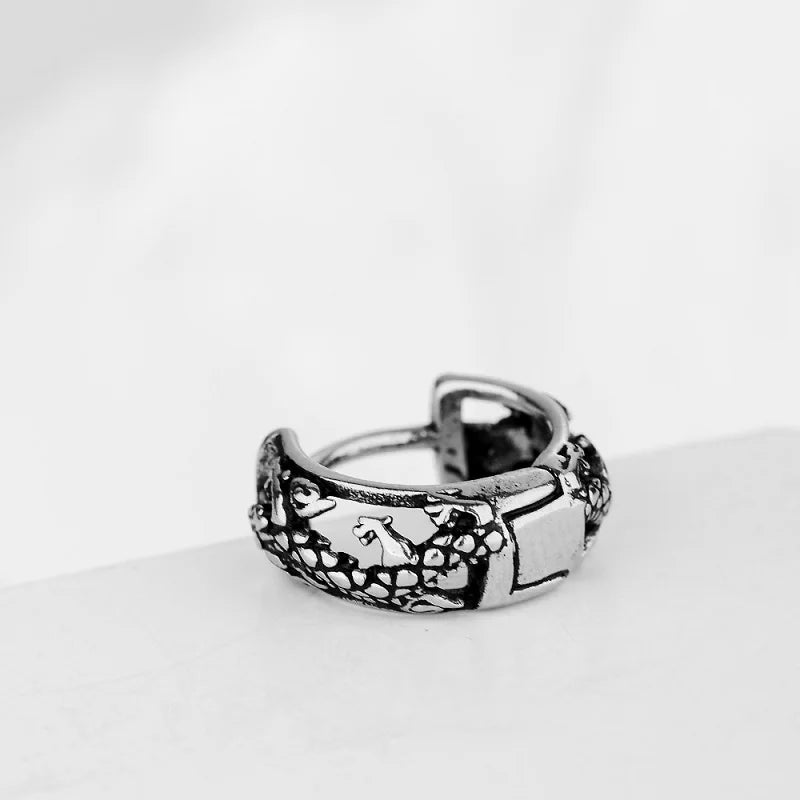 Stainless Steel Retro Punk Hollow Dragon Carved Earrings For Men/Women Hip Hop No Fading Fashion Cool Ear Jewelry