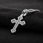 Iced Out Cross Pendant — 925 Silver