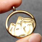Snow Mountain Minimal Pendant — Stainless Steel
