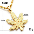 Maple Leaf Pendant Necklace — Stainless Steel
