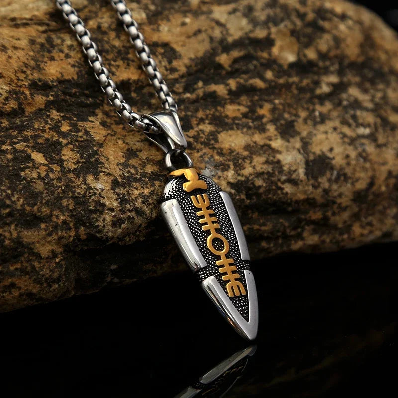 Viking Spear Stainless Steel Pendant Necklace