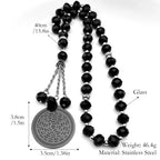 72 Names of God Car Pendant — Hexagram Beads, Stainless Steel