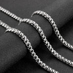 9MM Wide Curb Chain Man Necklace Polished Stainless Steel 50/60/70CM Long Men's Keel Chains Necklaces Choker Items