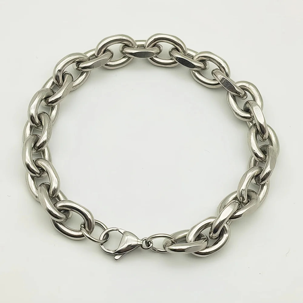 Raw Cuban Chain Bracelet — Silver