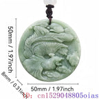 Green Natural Real Jade Phoenix Pendant Necklace Stone Luxury Gift Talismans Chinese Gemstones Designer Vintage