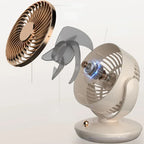Desktop Rechargeable Fan Small Portable Air Conditioning Appliances Auto Rotation Ventilador 3-speed Wind Silent for