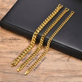 Gold Cuban Chain Bracelet 6-12mm — Gold