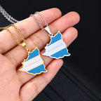 Nicaragua Map Pendant Necklace