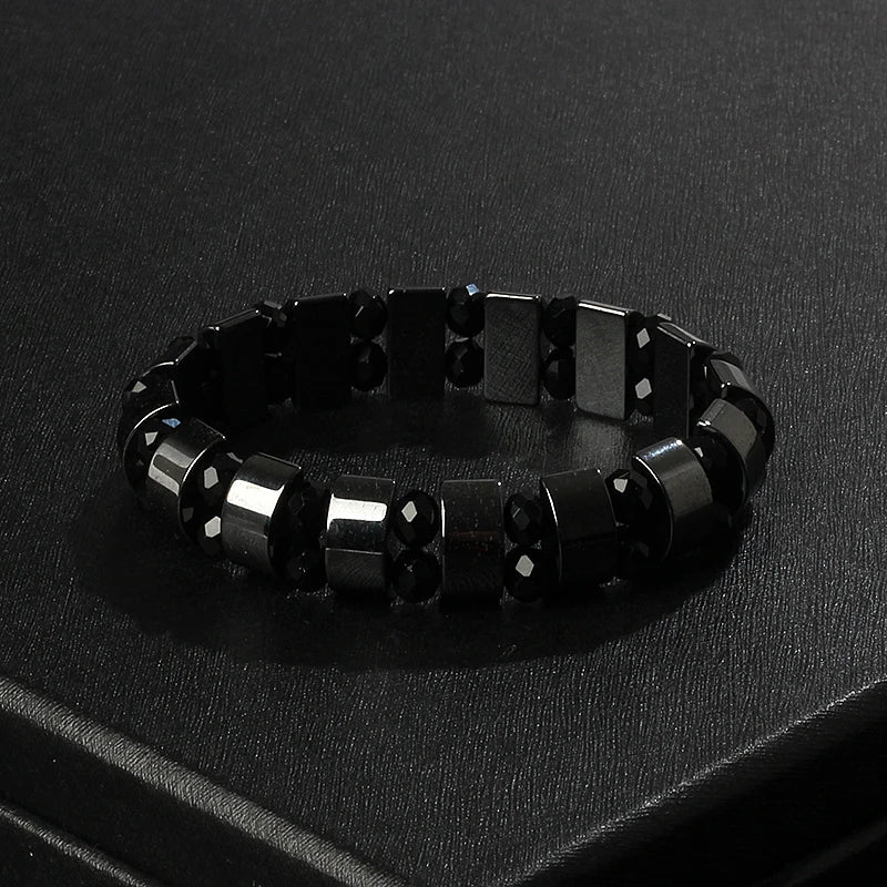 Fashion Wave Hematite Magnetic Bracelet Men Original Beaded Hematite Energy Bracelets for Women Positive Energy Jewelry