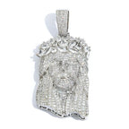 Iced Out Jesus Pendant Gold Cuban Chain 12MM