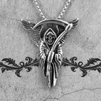 Grim Reaper Death Skull Pendant Necklace — Stainless