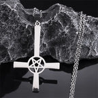 Inverted Cross Occult Pendant Necklace