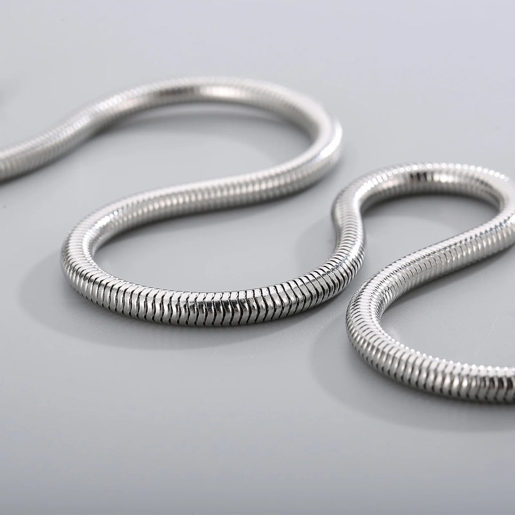 Snake Chain Pendant Necklace 6mm — Stainless Steel
