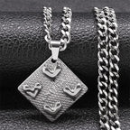 Heart Geometric Silver Pendant Love Pills Party