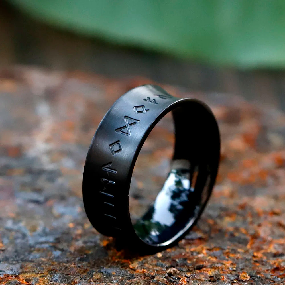 2024 New Creative Design Stainless Steel Viking  RUNE Ring Men Nordic Trinity Wedding Rings for gift Fashion Jewelry