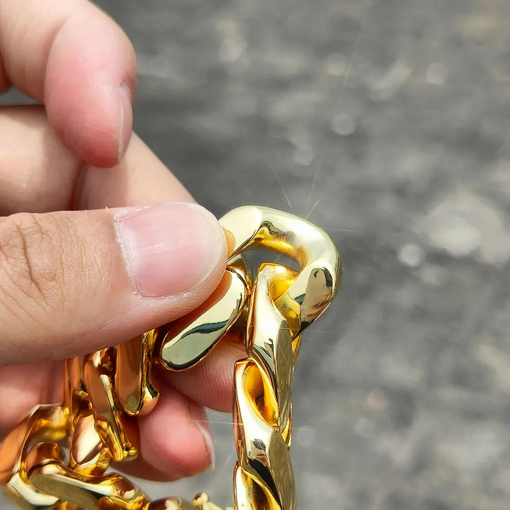 Stainless Steel Cuban Bracelet Miami Heavy 10-22MM