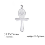 LIKGREAT Egyptian Ankh Cross Egypt Eye Pendant for Necklace Earrings Stainless Steel Eye of Horus Charms for Jewelry