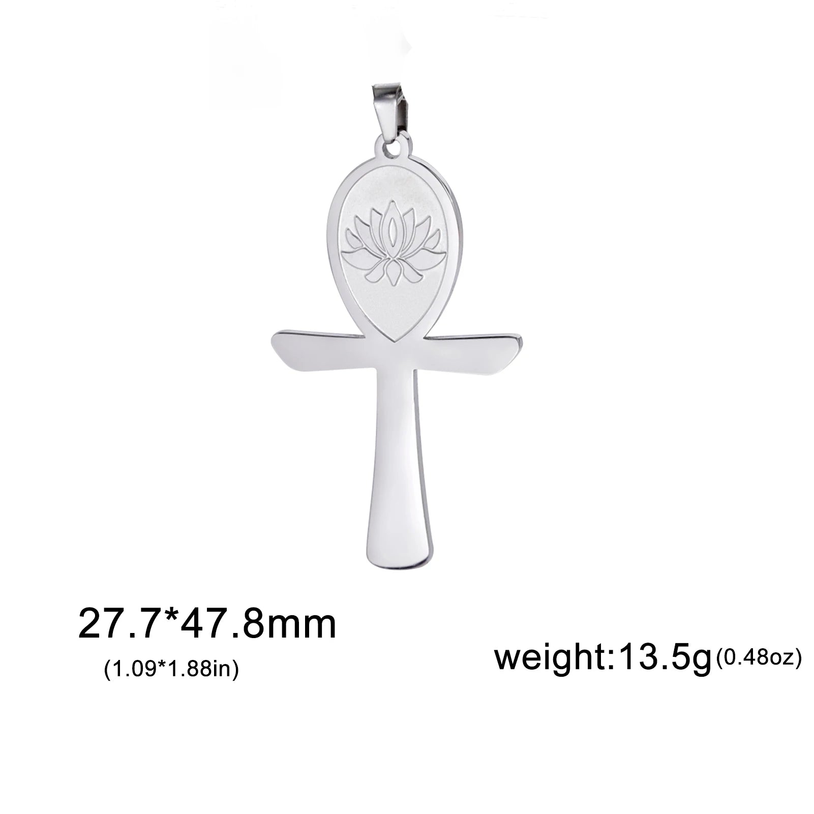 LIKGREAT Egyptian Ankh Cross Egypt Eye Pendant for Necklace Earrings Stainless Steel Eye of Horus Charms for Jewelry