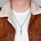 Knife Mens Long Necklaces Pendants Chain Punk Hip Hop Cool for Boy Male Stainless Steel Jewelry Creativity Gift Wholesale