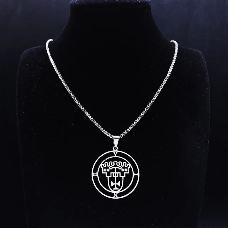 Demon Silver Pendant Vine Seal Satan Women/men