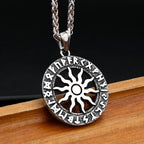 Sun God Apollo Pendant — Stainless Steel