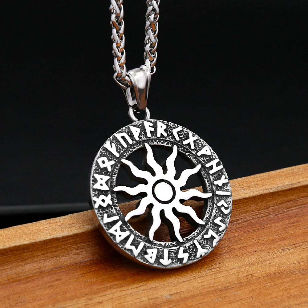 Sun God Apollo Pendant — Stainless Steel