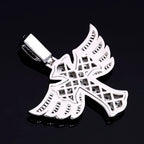 Cross Angel Wings Pendant Necklace Iced Out